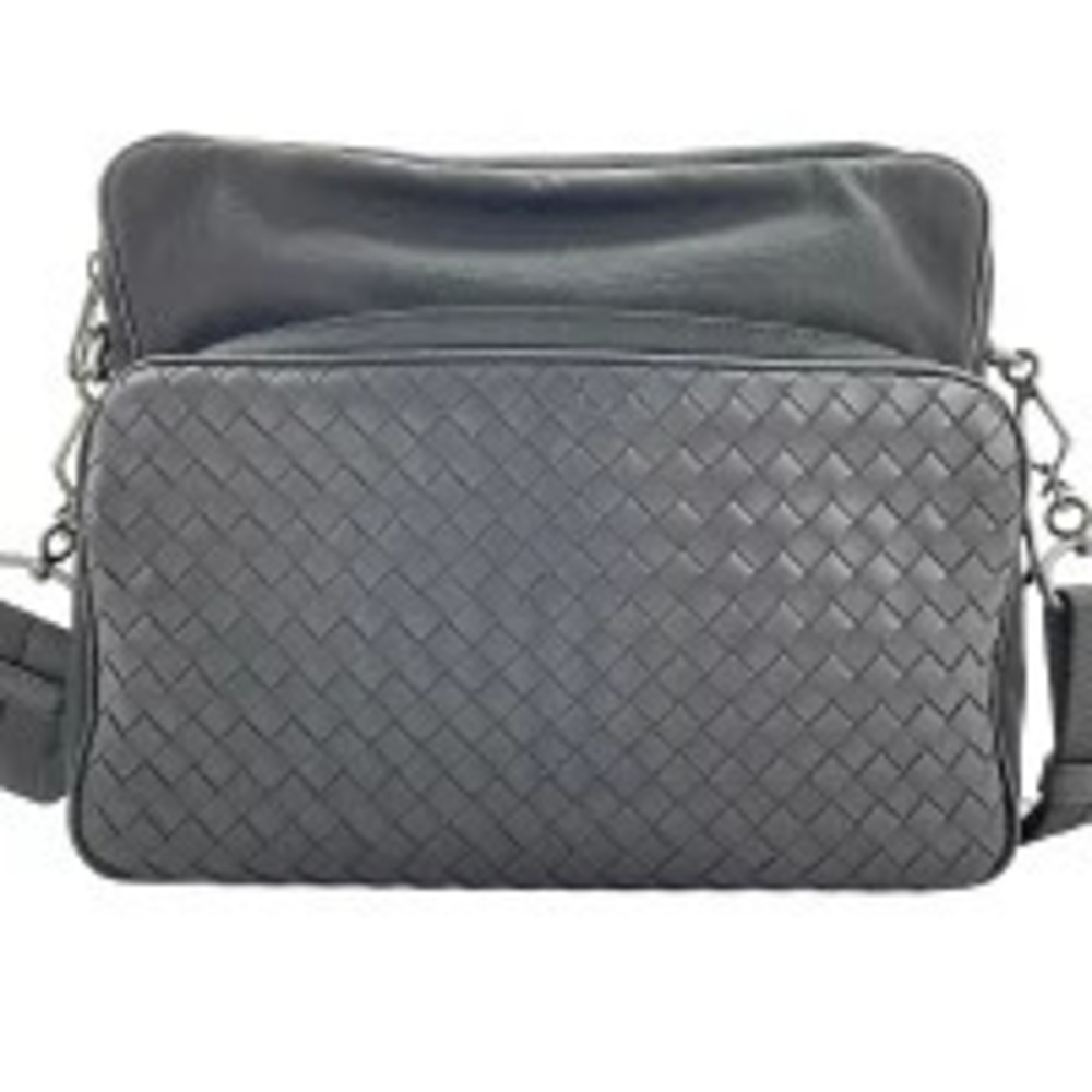 Bottega Veneta Intrecciato Nappa Messenger Camera Bag intrecciato Black